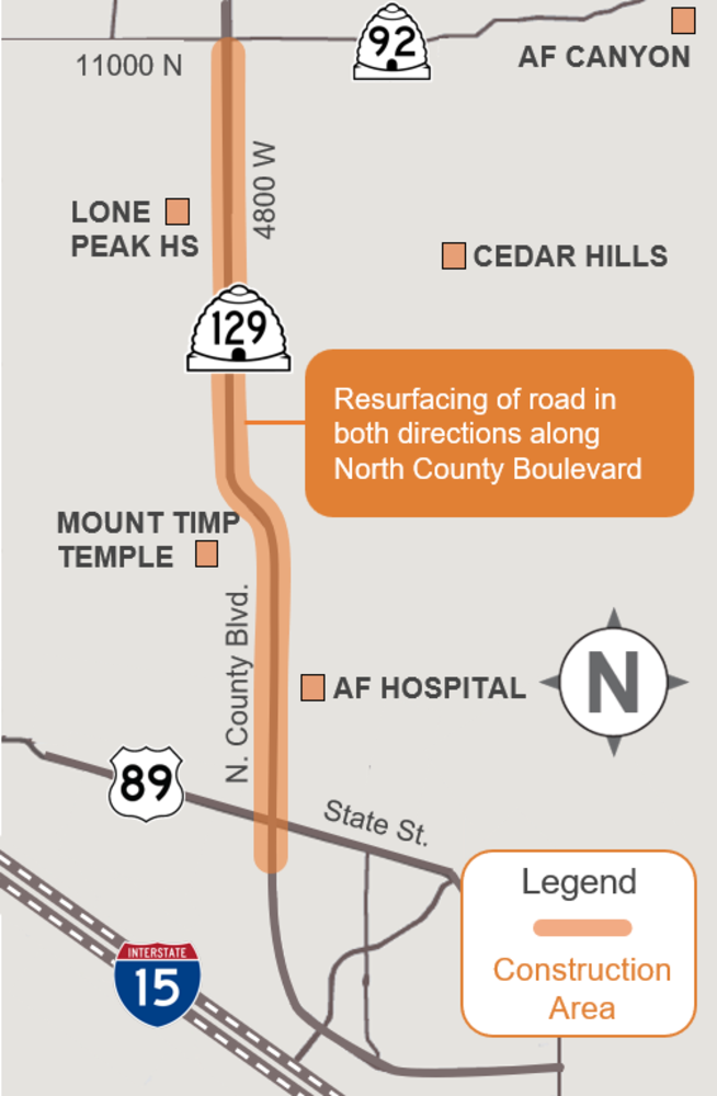 SR-129 Paving Map
