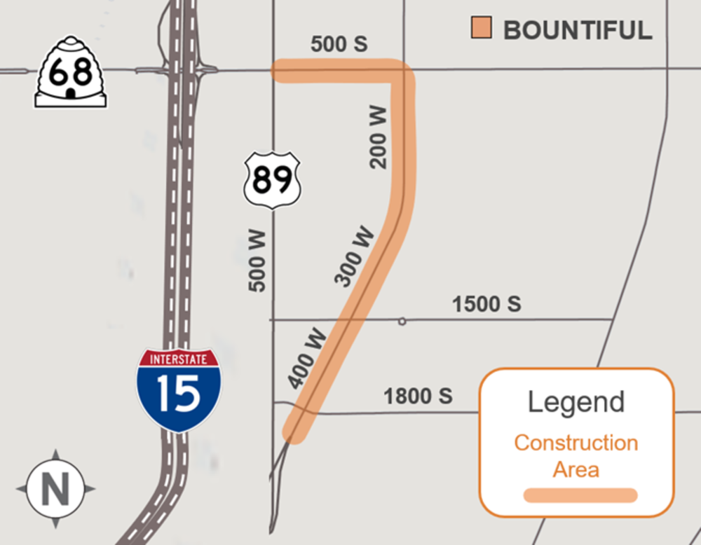 SR-68 Bountiful Paving Map